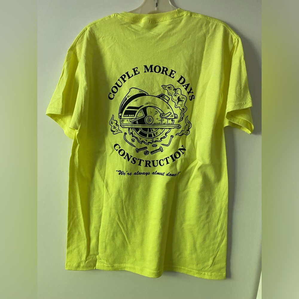 NEW Joke T Shirt Safety Yelloe - Picture 1 of 3